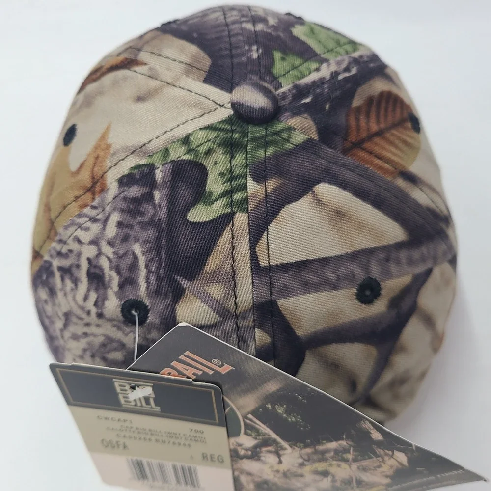 Big Bill Hat Adjustable Camo Beige Blank Hunting Outdoors Wood'n Trail Dad Men